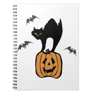 Caderno Espiral Black Cat Halloween