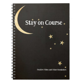 Caderno Espiral Black Celestial Fica no Curso e Outros Lembretes