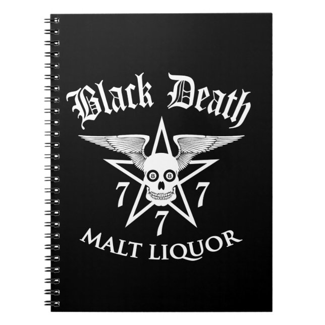 Caderno Espiral Black Death 777 - Malt Liquor (Frente)