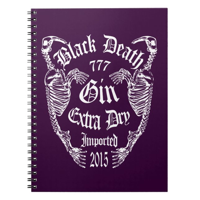 Caderno Espiral Black Death 777 - Walrus Bone Gin (Frente)