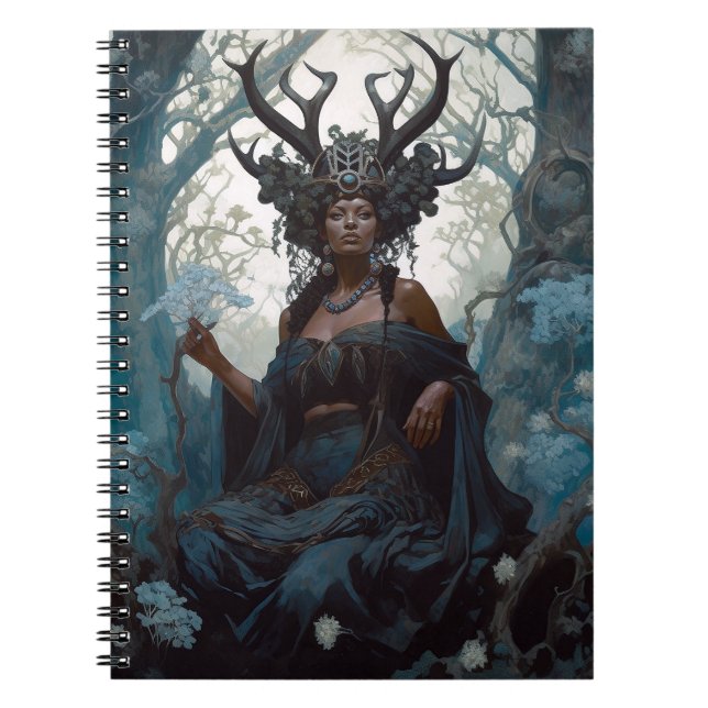 Caderno Espiral Black Fantasy Sorceress Magic Fantasy (Frente)