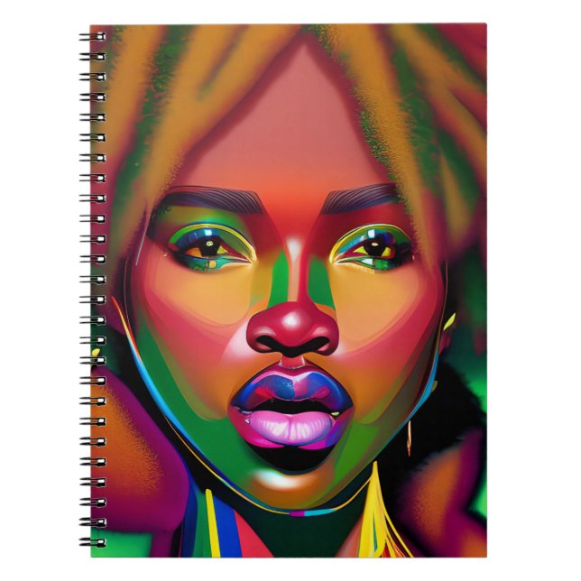 Caderno Espiral Black Girl Magic Melanin Poppin Décima Décima Rain (Frente)