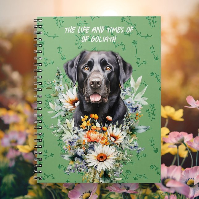 Caderno Espiral Black Lab Dogs Life and Times Custom Notebook (Criador carregado)
