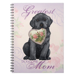 Caderno Espiral Black Lab Heart Mãe