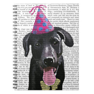 Caderno Espiral Black Labrador Com Chapéu De Festa