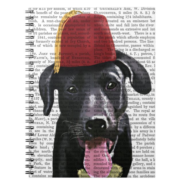 Caderno Espiral Black Labrador Com Fez (Frente)