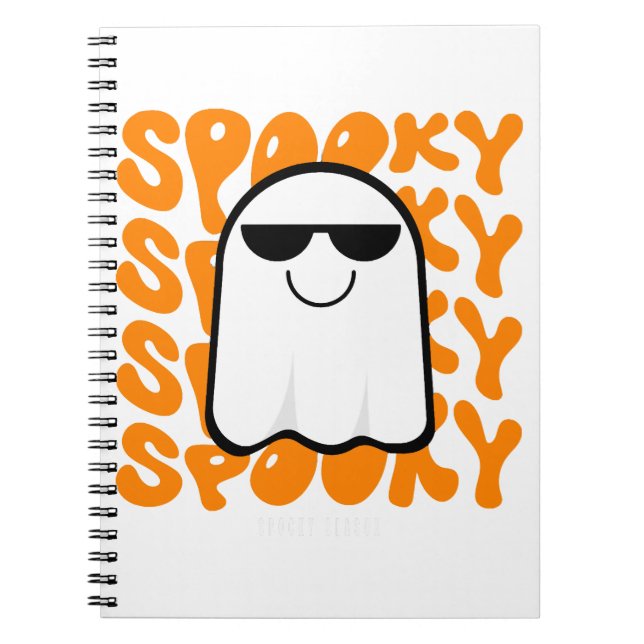 Caderno Espiral Black Orange Spooky Halloween (Frente)