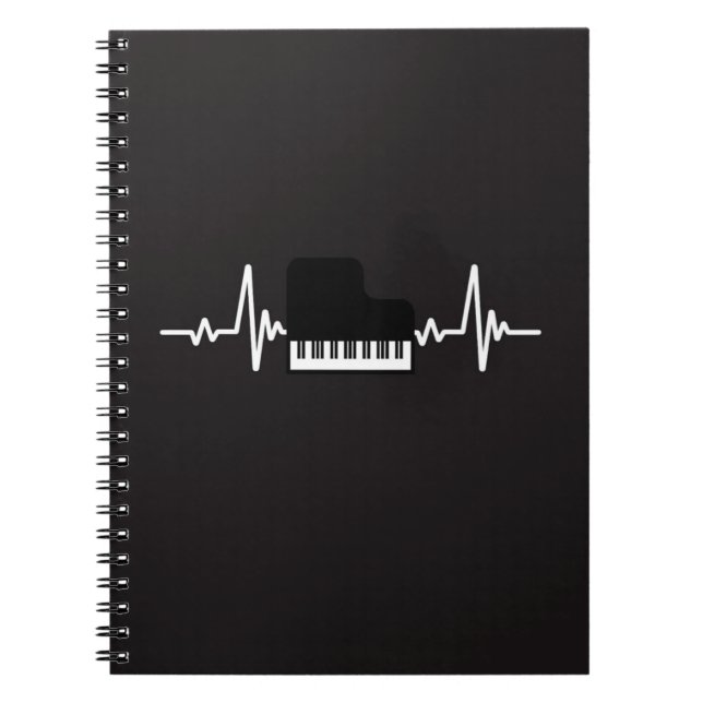 Caderno Espiral Black Pianist Gifts Piano Player Music Musicians (Frente)