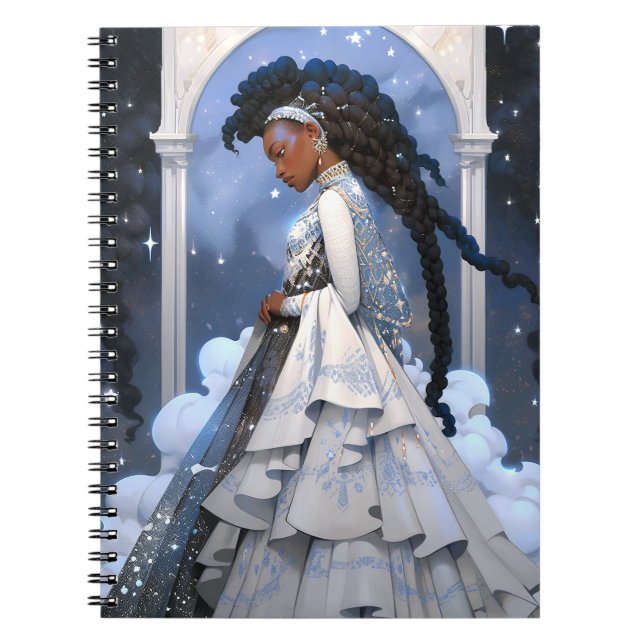 Caderno Espiral Black Princess Fantasy Art (Frente)