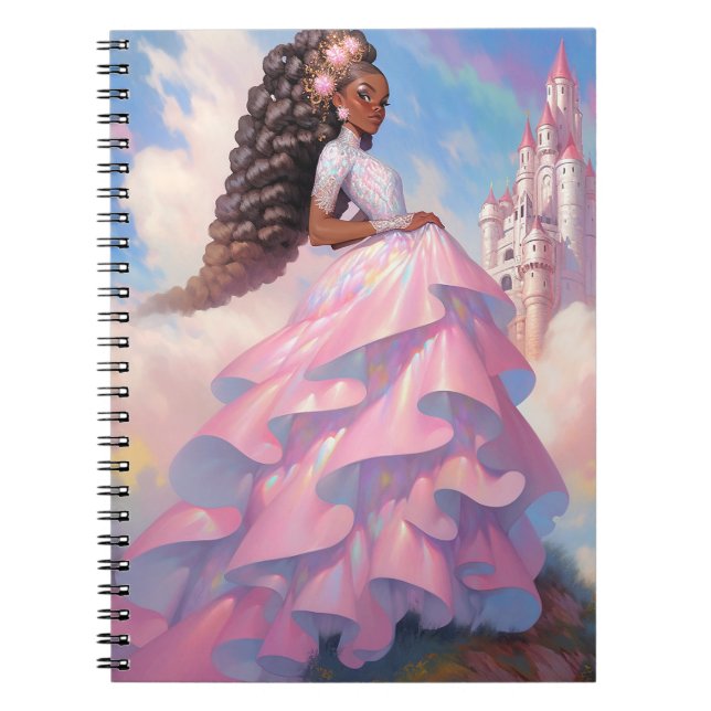 Caderno Espiral Black Princess Fantasy Art (Frente)