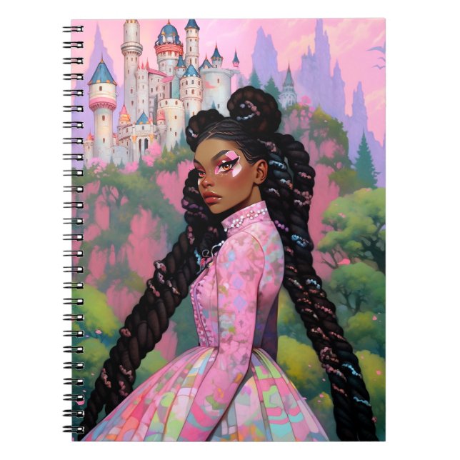 Caderno Espiral Black Princess Fantasy Art (Frente)