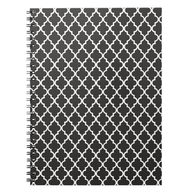 Caderno Espiral Black Quatrefoil (Frente)
