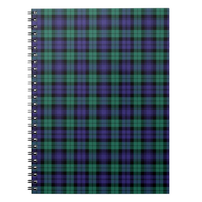 Caderno Espiral Black Watch Scottish Tartan (Frente)