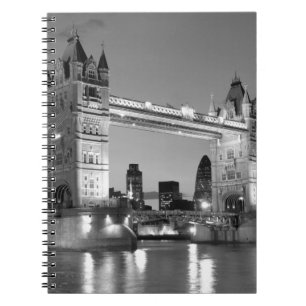 Caderno Espiral Black White Tower Bridge