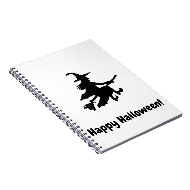 Caderno Espiral Black Witch on White - Happy Halloween  (Lado Direito)
