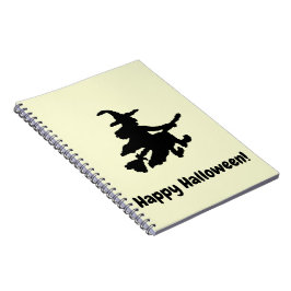 Caderno Espiral Black Witch on Yellow - Happy Halloween