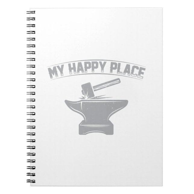 Caderno Espiral Blacksmith Gifts | Blacksmithing Anvil Forging (Frente)