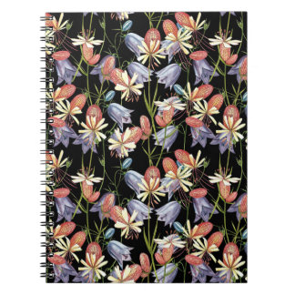 Caderno Espiral Bladder Campion Bells: Watercolor Floral