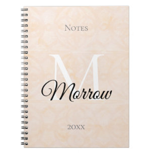 Caderno Espiral Blanc Cream Batik Name and Year Monogramed