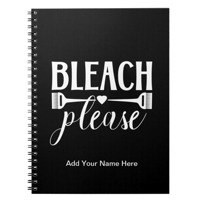 Caderno Espiral Bleach Please - Hairdresser Stylist Diário (Frente)