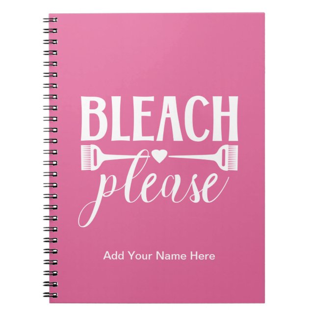 Caderno Espiral Bleach Please - Hairdresser Stylist Diário (Frente)