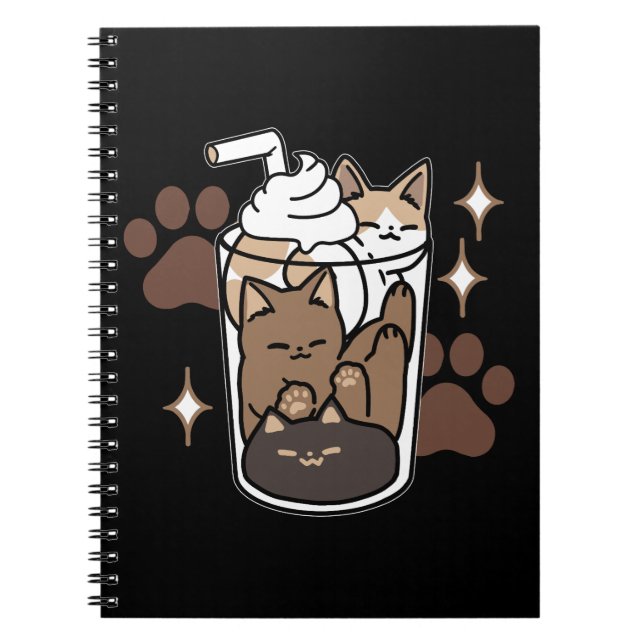 Caderno Espiral Blend Puro: Design de café para Cat & Café (Frente)