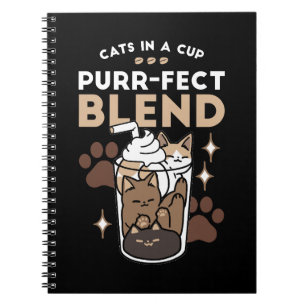 Caderno Espiral Blend Puro: Design de café para Cat & Café
