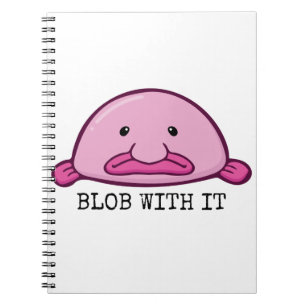 Caderno Espiral Blob com ele / blobfish