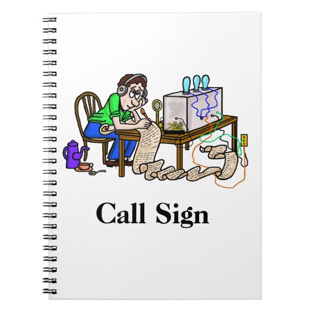 Caderno Espiral Bloco de Anotações da Mensagem de Cópia do Operado (Frente)