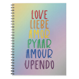 Caderno Espiral Bloco de Anotações de Amor
