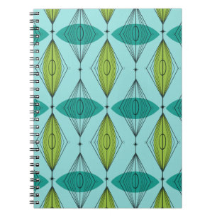 Caderno Espiral Bloco de Anotações de Ogee Starbursts