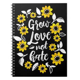 Caderno Espiral Bloco de Anotações do Amor Crescente