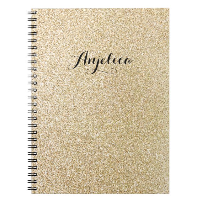 Caderno Espiral Bloco de Anotações do Nome de Script Personalizado (Frente)