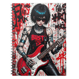Caderno Espiral Bloco de anotações espiral da Rebelião CyberBass