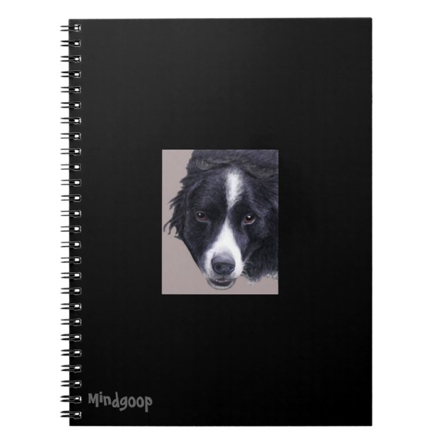 Caderno Espiral bloco de anotações espiral de collie de borda (Frente)