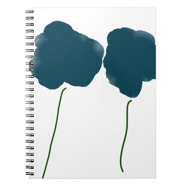 Caderno Espiral Bloco de anotações espiralado com flores (Frente)