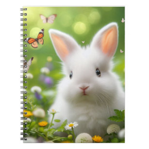 Caderno Espiral Bloco de anotações espiralado de coelho minimalist