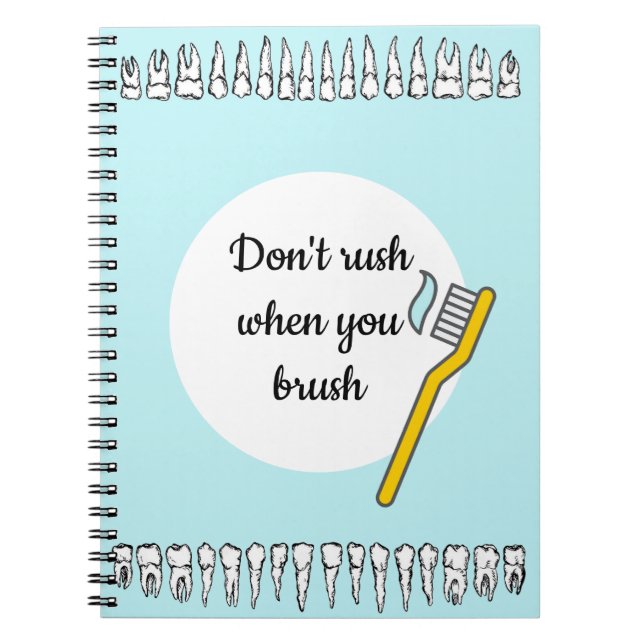 Caderno Espiral Bloco de anotações espiralado para dentistas (Frente)