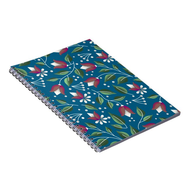 Caderno Espiral Bloco de anotações floral (Lado Direito)