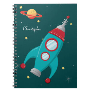 Caderno Espiral Bloco de anotações para foguetes de espaço externo