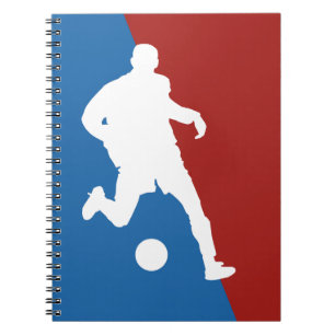Caderno Espiral Bloco de anotações personalizado do jogador de fut