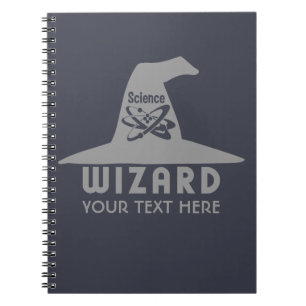 Caderno Espiral Bloco de anotações personalizado do Science Wizard