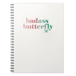 Caderno Espiral Bloco de Borboletas Badass