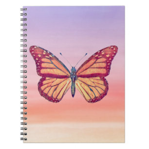 Caderno Espiral Bloco de Borboletas Torneiras Diário