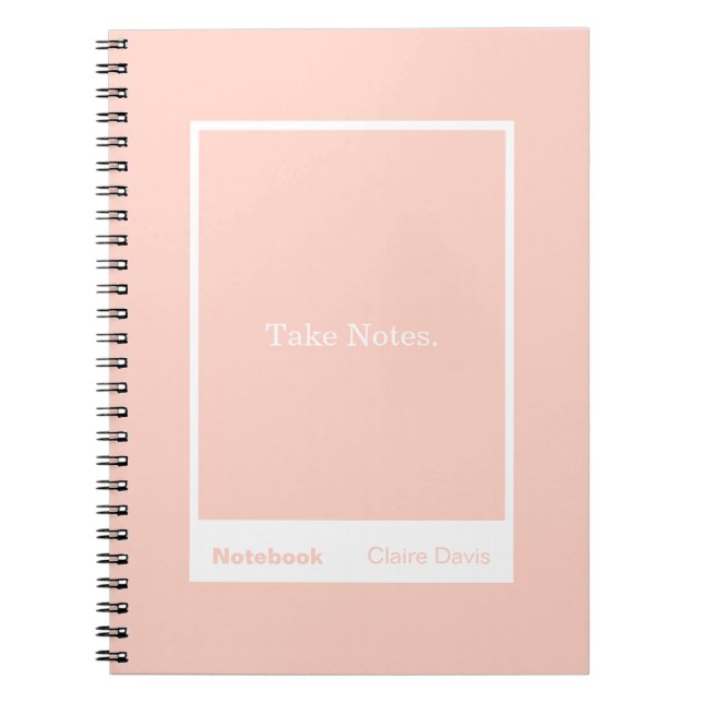 Caderno Espiral Bloco de Citações Soft Peach Clássico (Frente)