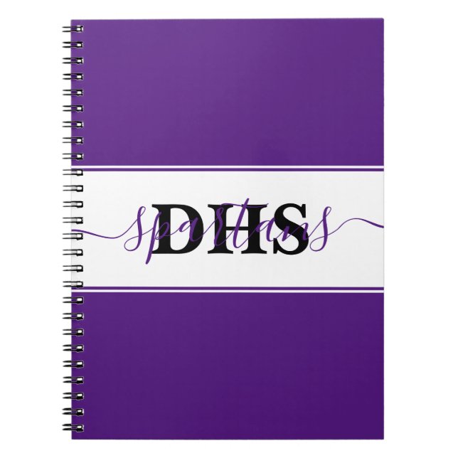 Caderno Espiral Bloco de cores de escola personalizado (Frente)