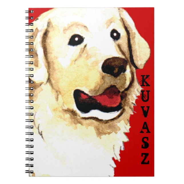 Caderno Espiral Bloco de Cores do Kuvasz (Frente)