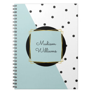 Caderno Espiral Bloco de cores personalizado do na moda e Bolinhas