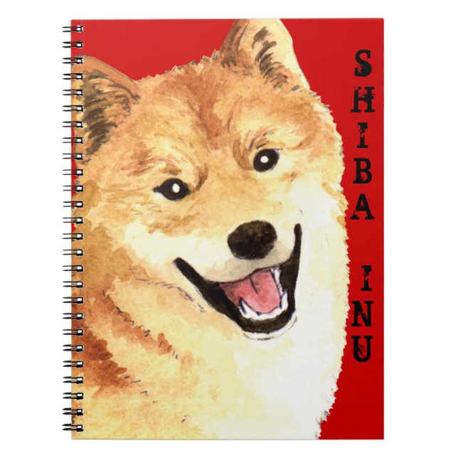 Caderno Espiral Bloco de Cores Shiba Inu (Frente)