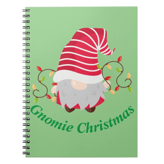 Caderno Espiral Bloco de Natal Gnomie (Frente)